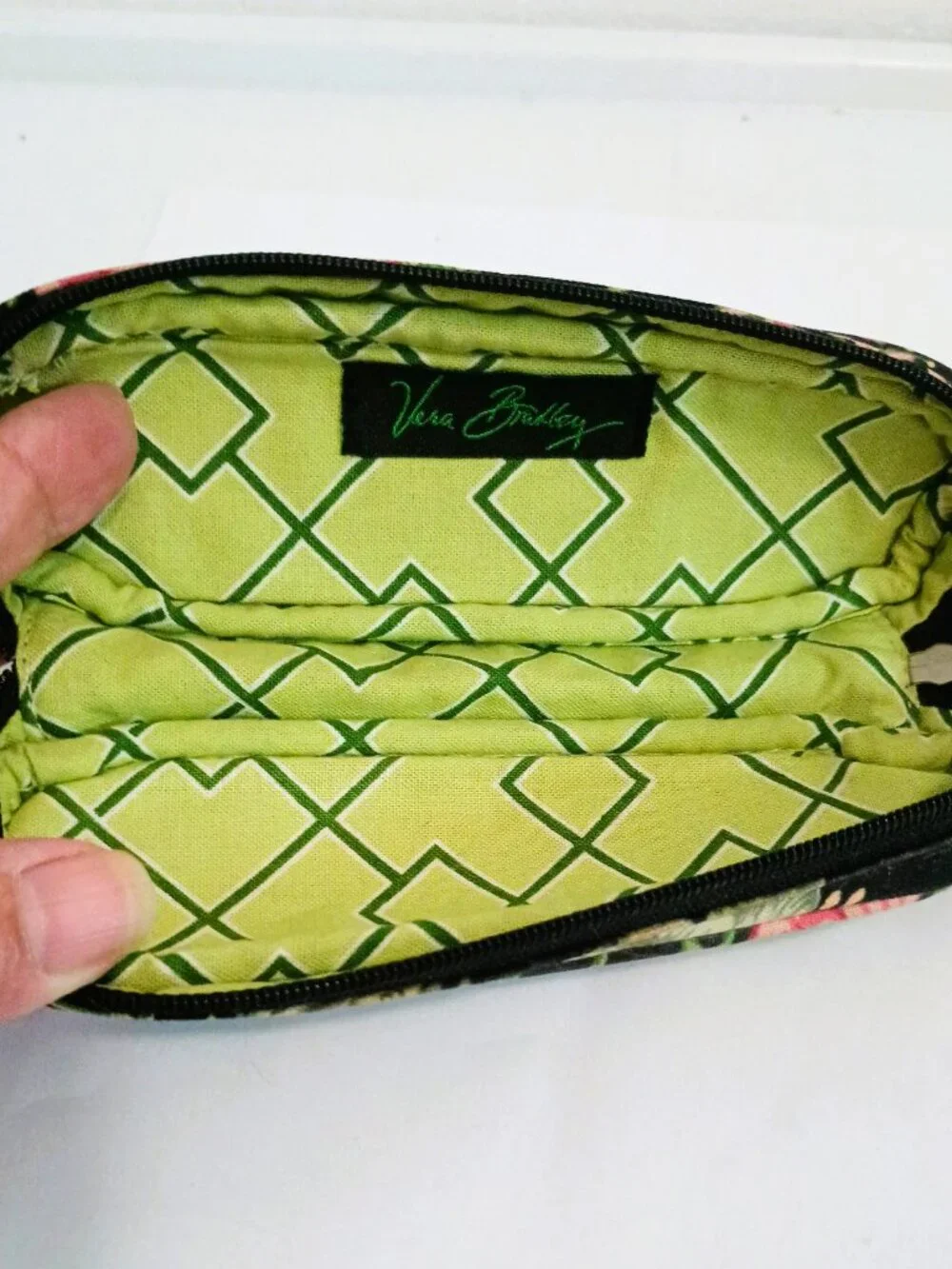 Vera Bradley Floral Soft Eye Glass Case Zip Around Multi Colored Fabric